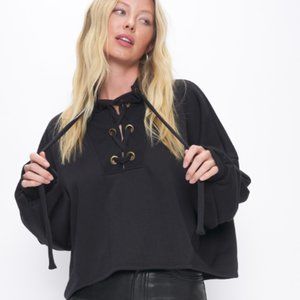 Moe Lace Up Sweatshirt